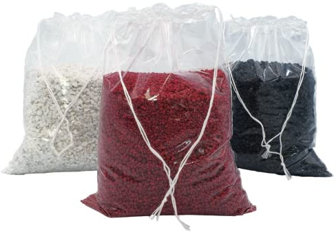 Lacers 100% Recyclebar LDPE Kordelzugbeutel | Transparent | Unbedruckt | Nachhaltig | Reach-konform | Aufbewahrung und Transport | Doppelkordelzugbeutel (155x210mm, 1000)