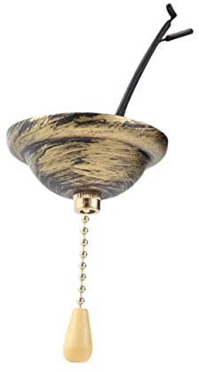 DOITOOL Zugschalter Mit Schnur Für Deckenventilator Und Lampe Kettenzugset Aus Eisen Innenlicht Lichtschalter Für Deckenleuchte Rostfreier Einziehdraht Vintage Stil 2.60X2.60X1.18In