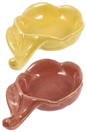 NIYANGLE 2 Piezas Cuenco De Aceite Esencial Cuencos De Salsa Tazón De Mezcla De Aceite Esencial Exquisita Bandeja De Aceite Esencial Bandeja Para Servir Té Básico Cerámica Mosaico Bien