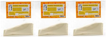 3 x Cuajo en Polvo 25g – Coagulante Vegetal para Quesos Frescos y Curados, Apto para Dieta Vegetariana