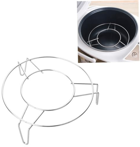 MAGICLULU Stainless Steel Round Cooker Steamer Rack Tripod Stand for Home Kitchen Baking Roasting