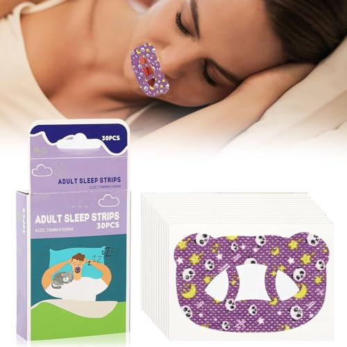 60 Morceaux de Patchs Buccaux Dormir Adultes, Patch de Correction de la Respiration Orale, Utilisé pour Dormir, le Patch Buccal de la Respiration Nasale et Améliorer le Sommeil