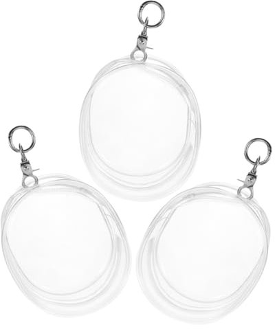 Gogogmee 3stücke Doll Display Bag Mit Schlüsselanhänger Teiliges Transparentes Design Tragetasche Für Puppen Für Ausflüge Und Aufbewahrung Inklusive Praktischen Schnallenverschluss