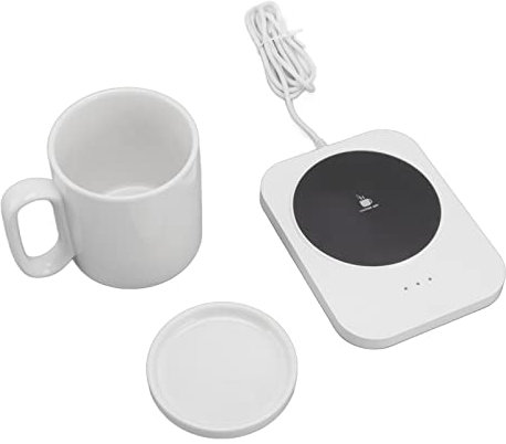 Tassenwärmer, Elektrischer Kaffeewärmer Für Den Schreibtisch Mit Automatischer Abschaltung, Tassenwärmer Mit 3 Temperatureinstellungen(Weiß)