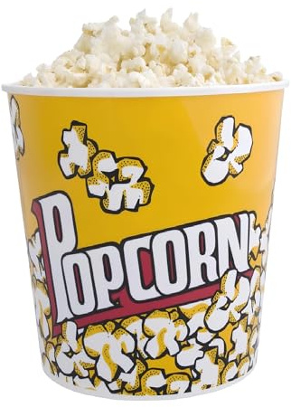 Generico Seau à popcorn géant de 3,6 litres de capacité, bol à popcorn, popcorn, frites, collations, cubes de popcorn réutilisables et lavables