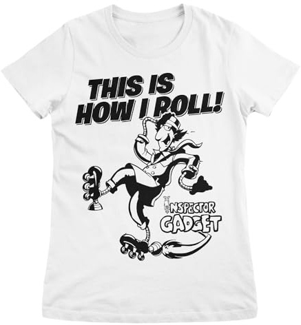 Inspector Gadget Licenciado Oficialmente This Is How I Roll Camiseta de Mujeres (Blanco), Small