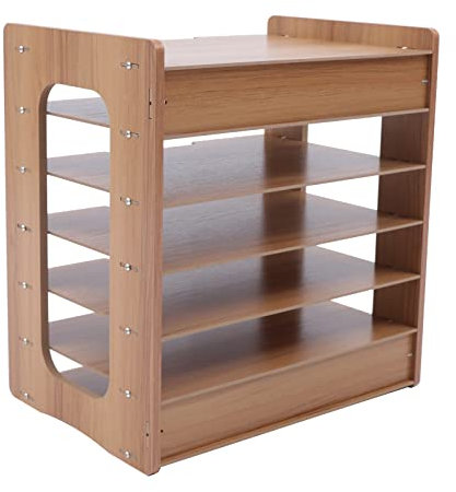 JUDEMII Dokumentenablage A4 Briefablage 7 Ablagefächer Holz Schreibtisch Datei Organizer Papierablage Aktenaufbewahrung Ablagesystem für Büro Arbeitszimmer Schule Office Gesamtbelastbarkeit 4-5kg