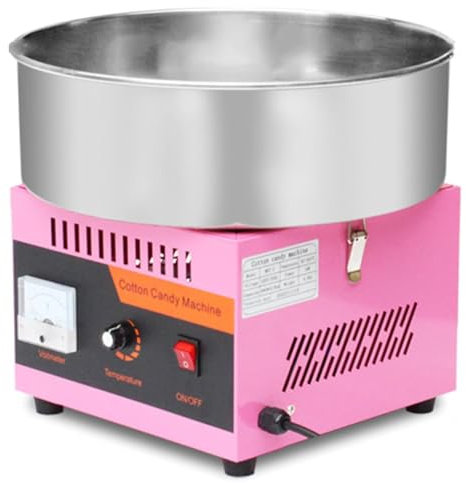 Máquina de algodón de azúcar, 1000 W, eléctrica, acero inoxidable, profesional, para fiestas de cumpleaños, niños, hogar, festival, fiesta