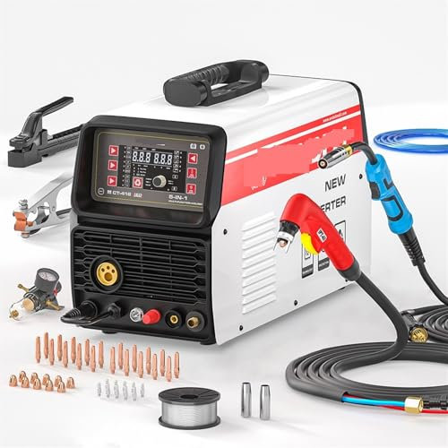 Cortadora de plasma, Máquina de corte por plasma con MIG TIG MMA Sin HF Corte sin contacto Soldador MIG multiproceso Soldadura con gas/sin gas,Corte potente