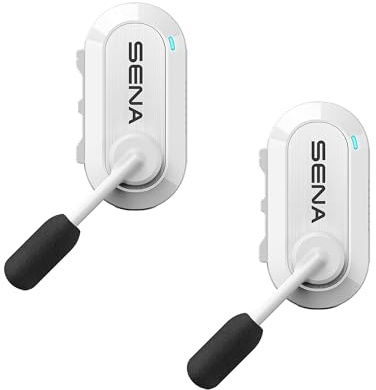 Sena BiKom 20 Outdoor Kommunikationsystem, Leichter Mesh Kommunikator mit nur 20 Gramm Gewicht (Weiß, Doppelpack)