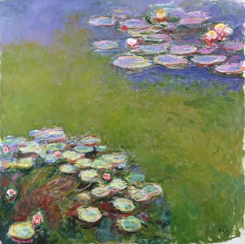 SERENDIPITP Bilder Moderne Druck Leinwand Malerei GemäLde Kunst Bilder Seerosen Siehe detail von claude monet Wandkunst Graffiti für Wanddekoration 60x90cm