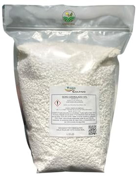 Abono de boro granulado 15%. 1 kg. Fertilizante de suelo, para corrección de boro.