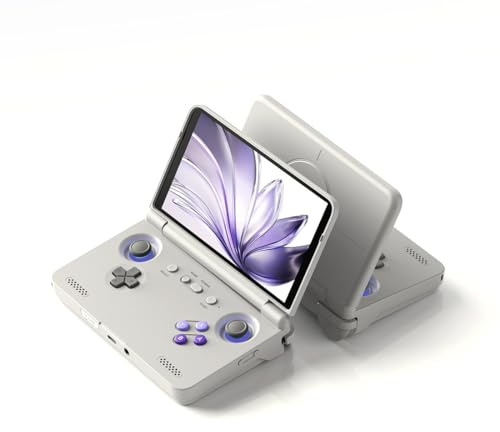 RCARTOYRTR Pocket Flip 2 SD865 5.5-Inch Retro Handheld Android Game Console, Gifts and Toys for Adults (128G/White)