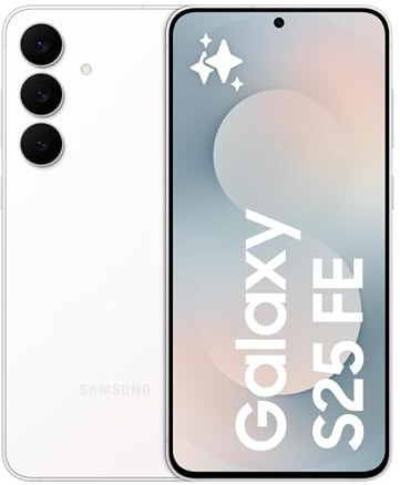 Samsung Galaxy S25 FE, AI Smartphone, Slim 7.4mm Frame, 6.7 FHD Display, 50MP Camera, Exynos 2400, 128GB Storage, 8GB Memory, 4900 mAh Battery, White, 3 Year Extended Warranty (UK Version)