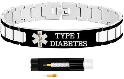 Tobestu medizinisches ID-Armband Edelstahl | Anpassbar & graviert | Notfall-Alarmband für Männer | Premium-Stil | Inkl. Link-Entferner