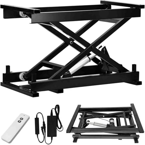 Tavolo elevatore elettrico a forbice con telecomando, portata 151 kg, altezza regolabile 9,968 cm, ideale per magazzini e fabbriche movimentazione materiali