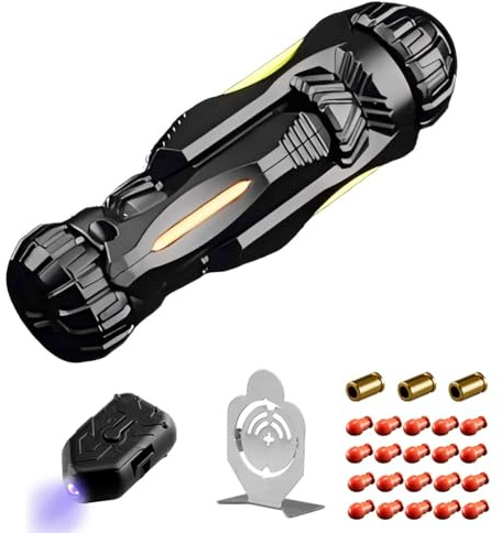 SKEDC Fidget Toys Adults, Alloy Fidget Slider Fidget Clicker Fidget Spinner, Executive Desk Toy for Keep Focus & Relief Stress, Cool Gadgets for Men (Night Light Black)