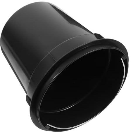 Sosoport Cubo De Basura Extraíble Redondo 5l De Plástico Negro Asa Para Oficina y Cocina Uso Interior y Exterior Versátil Insertos De Revestimiento Portátiles