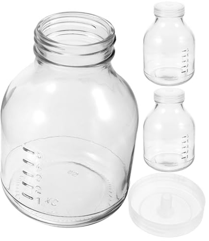 Abaodam 3 pezzi Contenitori per Piante in Vetro con Coperchio Traspirante per Coltivazione Funghi e Crescita Piante in Casa Bottiglie per Giardinaggio con Alta Tasso di Sopravvivenza