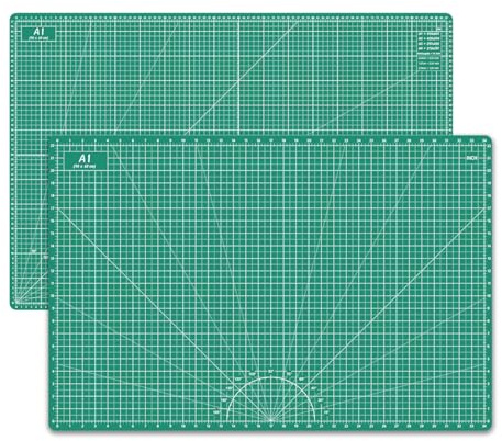 Headley Tools Eingedickt A1 Schneidematte - 90 x 60cm Selbstheilende Nähmatte, doppelseitig, 5-lagig, für Näharbeiten, Handwerk, Hobby, Stoff, Scrapbooking-Projekt, (Grün)