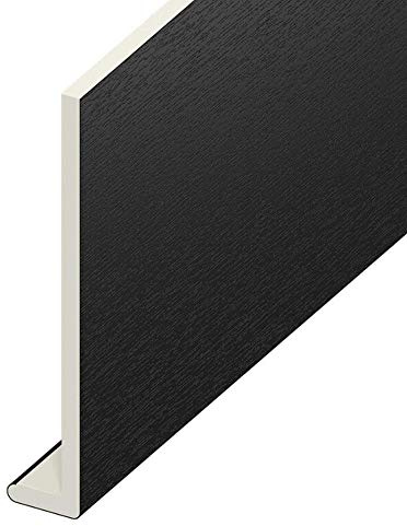 uPVC Fascia Boards Cover Capping Board Black Ash - Window Sill Cover Board - 2.5m (8ft) Length (150mm Wide)