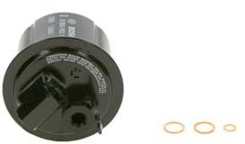 Bosch F0104 Filtro de Gasolina para Coche - Separa Partículas del Combustible, Protege el Sistema de Inyección