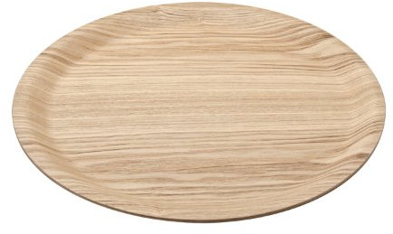Antidérapant en osier ronde en bois plateau de service – Grand