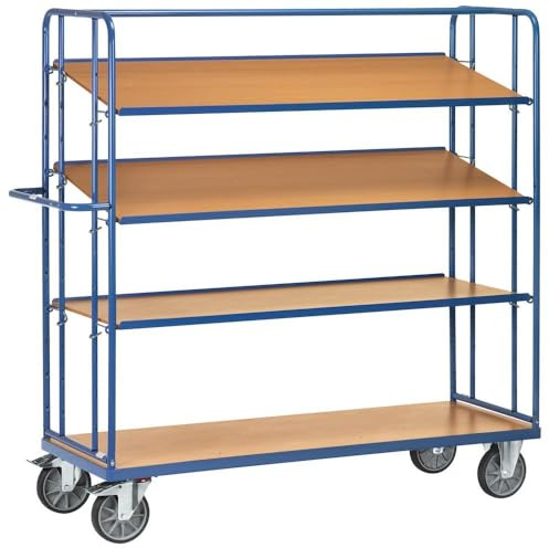 Fetra Transportgeräte mtphi395 Wagen Modular, 3 in Holz Tablett, 1430 mm x 620 mm x 1800 mm, 1250 mm x 610 mm Plattform Dimension