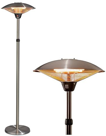 Enders Barcelona Stufa Elettrica Esterno per Terrazze ad Infrarossi - Fungo con protezione antiribaltamento e regolabile in altezza - Per terrazze, balconi e giardino #4906