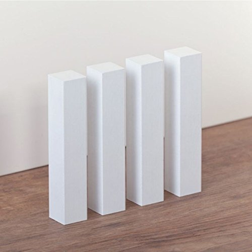 Universal - Holzecken 22 x 22 x 118 Innen/Außen für Sockelleisten, Buche massiv, weiß lackiert