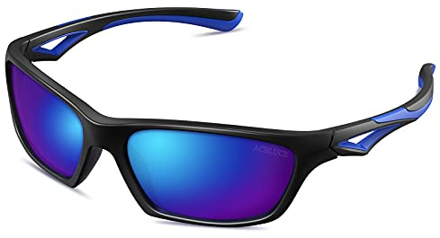 ACBLUCE Boys Sunglasses for Kids Girls Polarized Child Toddler Sports Baseball Running Cycling Travel Beach Blue Glasses for age 3-7