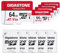 Gigastone 64GB Memory Card Pack of 5 Cards, Camera Plus Serial, Speed up to 95MB/s. Ideal for Full HD Video Gopro Drone Camera, U1 C10 Micro SDXC Card with Mini Shell and SD Adapter.