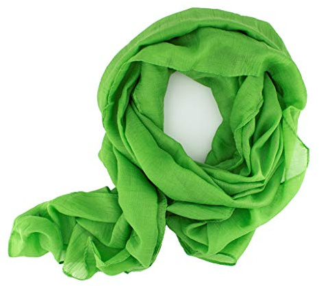 Dolce Abbraccio by RiemTEX WILD CAT Écharpe pour femme en microtouch sans démangeaison pour le printemps, l'été, toute l'année, vert clair, 180 x 58 cm