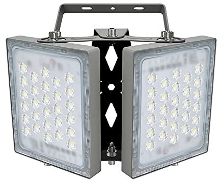 Luz de Inundación de 100W LED, 9000 LM, Reflector de Seguridad 5000 K (Luz Blanca del Día), Foco Ajustable de para Granero, jardín, Patio, Garaje