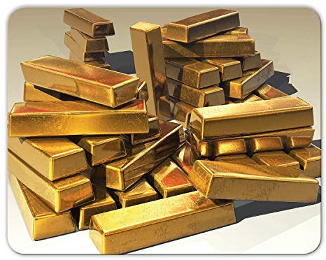 Addies Mousepad 'Gold' schönes Mauspad Motiv mit Kautschuk Untermaterial, 24x19cm - MP03