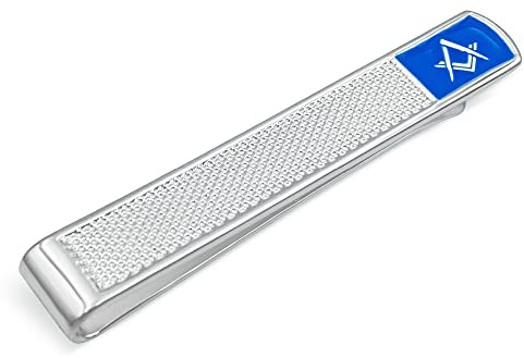 Masonic Freimaurer Krawattennadel aus Sterlingsilber Gr. Einheitsgröße, Luxuriöser Samtbeutel.