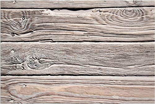 Fußmatte für innen als waschbare Motiv Tür-Matte - 40x60 cm Fußabtreter Vintage Holz Landhaus als rutschfeste Schmutzfangmatte - Moderne Eingangsbereich Sauberlaufmatte für Flur Haustür