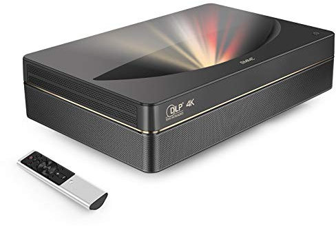 OMMC 4K UHD Laser TV Home Theatre Projector | Bright 2500 ANSI Lumens | Ultra Short Throw | Built-in Integrated SoundBar | Smart Android System| 3G RAM+64G Storage