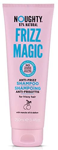 Noughty 97% Natural, Frizz Magic Shampoo, Anti Frizz Cleanser for Frizzy, Curly & Wavy Hair, Sulphate Free Vegan Haircare, for Smooth Control & Shine, with Marula Oil & Daikon 250ml