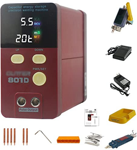 ZWJABYY 801D Capacitor Spot Welder,12Kw Industrial Energy Storage Battery Welding Machine, Portable Pulse Spot Welder,Lithium Battery Home DIY Hand-Held Welding Pen 110V-220V