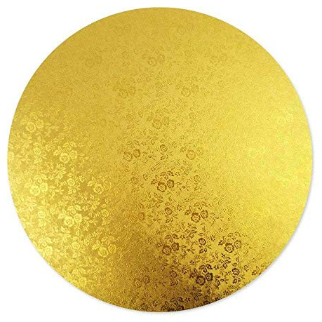 TRTO 1Pcs 22MM Gold Color Cake Boards Round Drum Single Boards Easy to Use and Cleans
