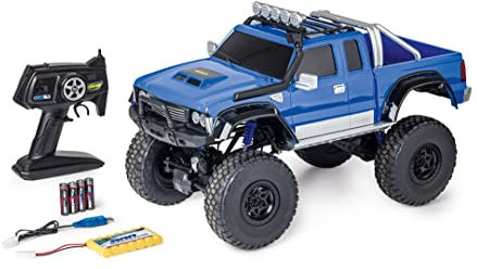Carson 500404241 1:8 Pickup Crawler 2.4 GHz 100% RTR blau - Ferngesteuertes Auto, RC Auto, RC Crawler, inkl. Batterien und Fernsteuerung, RC Offroad