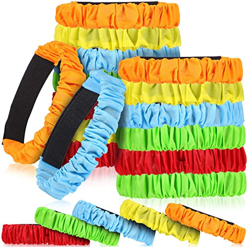 STOBOK 3 Legged Race Bands: 20pcs Elastic Tie Rope for Sports Day Birthday Carnival Relay Race Game Field Day Backyard Outdoor Garden Party Fun Game Assorted Colors