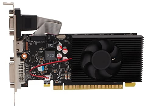 Carte Graphique GT 730, 128 Bits 4 Go DRR3 avec Ventilateur de Refroidissement, PCI Express 2.0 X8, Sortie HDMI DVI VGA, Cartes Graphiques Vidéo de Jeu GPU PC pour Ordinateur de Bureau