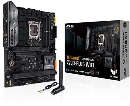 ASUS TUF GAMING Z790-PLUS WIFI, Intel Z790, 1700, ATX, 4 DDR5, HDMI, DP, Wi-Fi 6E, 2.5G LAN, PCIe5, RGB, 4x M.2