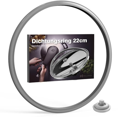 Mellbree 22cm Dichtungsring für WMF, Dichtungsring mit 1 Kochsignal Dichtung 6068559990 6068559997 Schnellkochtopf Ersatzteile Dichtring Schnellkochtopf für WMF und Silit 3 4.5 6.5 8.5L Silikon