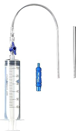 XBERSTAR Tubeless Tire Sealant Injector Bike Tubeless Tyre Oil Sealant Injector Syringe Tool Bicycle Tire Filling (Tubeless Tire Injector+Valve tool)