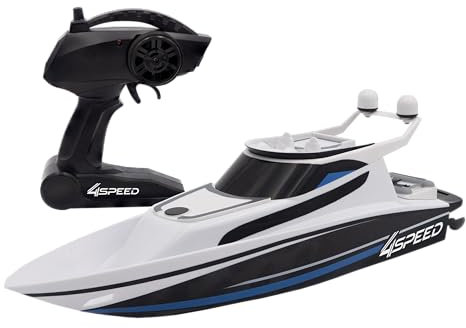 Silverlit 4SPEED ferngesteuertes Schnellboot – 2,4 GHz – Weiß und Schwarz – 34 cm