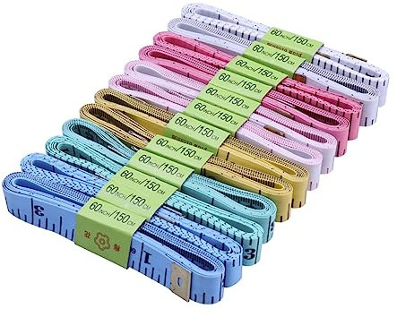 STOBOK 10stücke Flexibles Schneidermaßband Aus Kunststoff Leichtes Doppelseitiges Nählineal Für Präzises Messen Von Stoffen Und Rundungen Im Handwerk Und Haushalt Farblich Sortiert