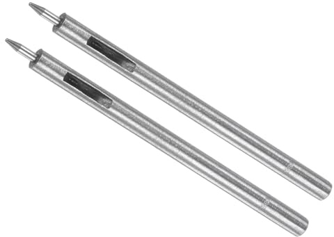 CoCud Leder Lochzange, 0,5 mm Knopfdurchmesser, 6 mm Schaft, Stahl Rundlochzange Nieten Setzer - (Anwendungen: für Lederhandwerk DIY Bekleidung Stoff), 2 Stück